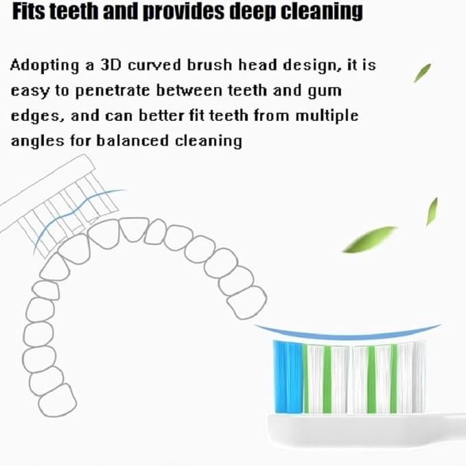 3/8/12 Pcs Compatible with SOOCAS V1/X1/X3/X5/X3U/X3PRO/v1/v2 Replacement Brush Heads Electric Toothbrush Head Soft Dupont Bristle Nozzles(3 Pcs Black)