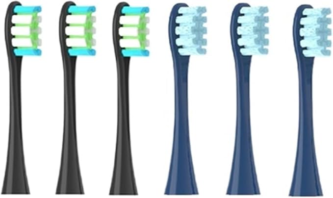 6PCS Replacement Heads Compatible for Flow/X/X PRO/ Z1/ F1/ One/Air 2 /SE Brush Heads Soft Sonic Toothbrush Bristle(M8PRO)