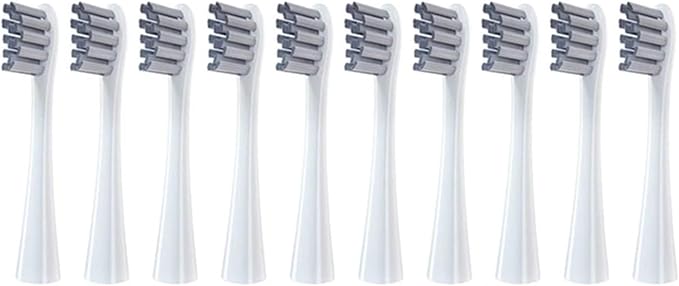 Replacement Brush Heads for Compatible ForOclean Flow/X/X PRO/F1/ One/Air 2 Sonic Electric Toothbrush Blue Green Soft Bristle Nozzles(10 Grey)