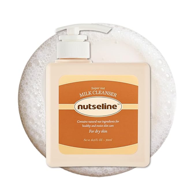 Super Nut Milk Body Wash Produced in Korea for Sensitive Skin Body Milk and Face Cleanser for Dry Skin100% Plant-Based Hypoallergenic Floral Fruity Scent(500ml / 17.6 fl oz.)