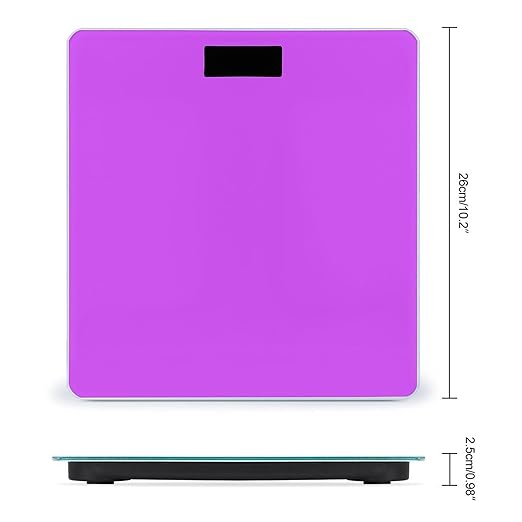 Men's Fashion Automatic Switch Digital Bathroom Weighing Scale Smart Scale Light Purple