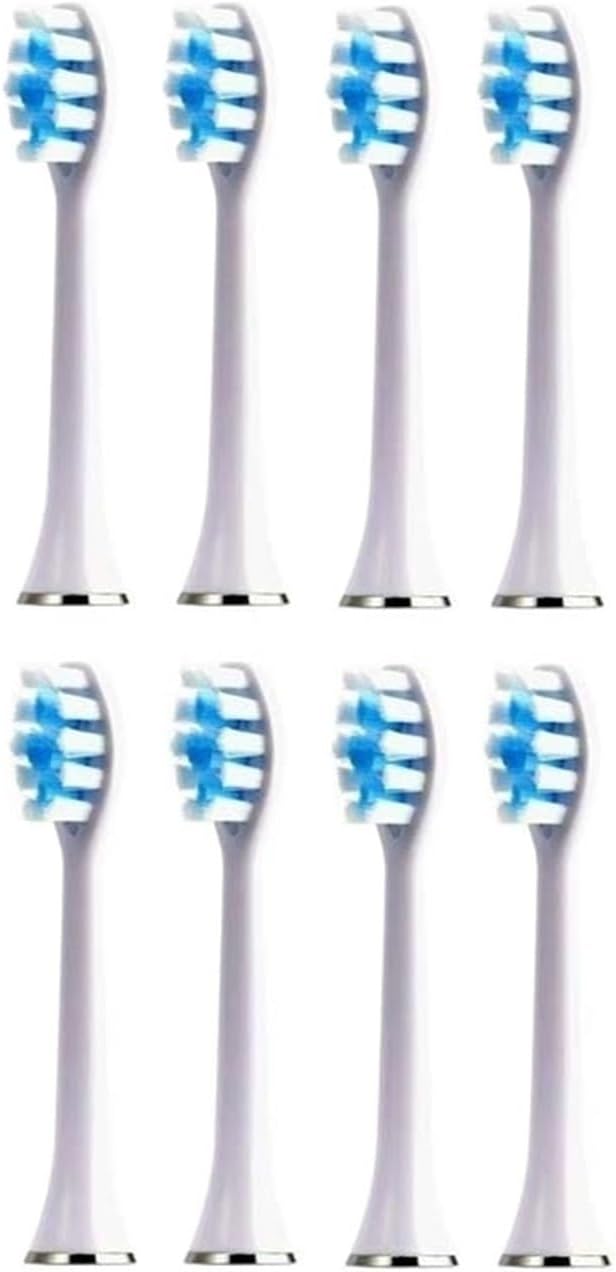 8pcs Replacement Electric Toothbrush HeadsCompatible for Revyline RL010 Accessories Soft Cleaning Bristle Nozzles