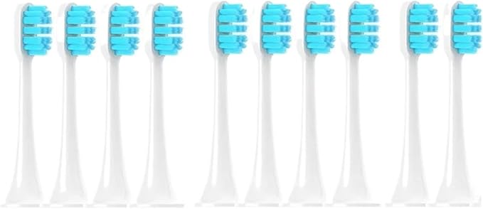 Replacement Brush HeadsCompatible for Xiaomi Mijia T300/T500/T700 for Sonic Electric Toothbrushes(10Blue)