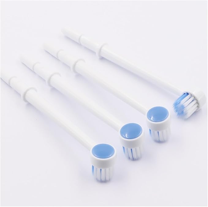 4pcs Brush Head Tips Replacement Tips - Compatible with Waterpik WP-100 WP-100W WP-260 - Oral Irrigator Parts