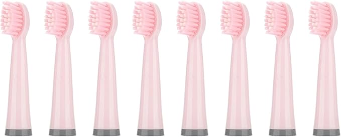 Compatible for AUX A11 Electric Toothbrush Replacement Heads Soft Brush Bristles Nozzles(8PCS Pink)