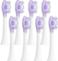 8PCS Replacement Brush HeadsCompatible for XIAOMI MIJIA MES609/610 Toothbrush(8 PCS Purple)