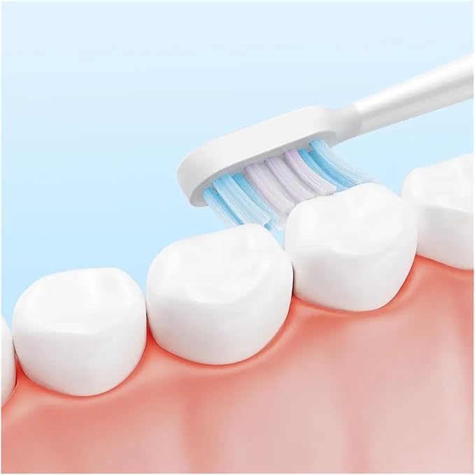 Compatible for Electric Toothbrush Head T501/T501C Effect Bright White Clean Caring Replace Teeth Heads 2/4 PCS(2pcs White)