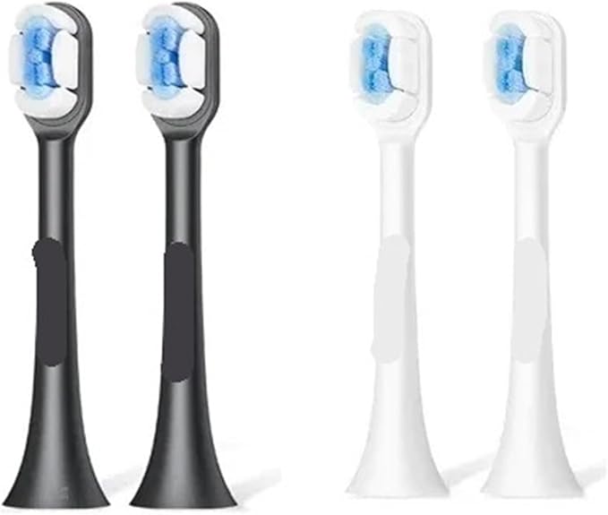 Compatible for Soocas X3 2Pcs Soocare Electric Toothbrush Cloud Feeling Head Compatible for Mi SOOCARE Brush Head Replacement(2 Boxes Black)