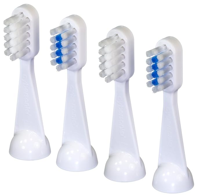Cybersonic Traditional Replacement Brush Heads 4 Pack Compatible With All Cybersonic Electric Toothbrushes