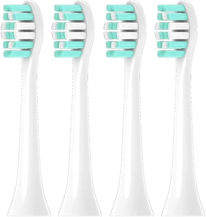 Compatible for Philips HX6100 HX6220 HX6212 HX6312 HX6411 HX6431 HX6500 HX6511 HX6512 Replacement DuPon Toothbrush Soft Bristle Brush Heads(Ivory)