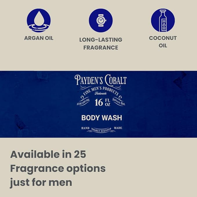 Payden's Cobalt Orange &amp Cedar For Men Scented Body Wash 16 Oz (2 Pack)