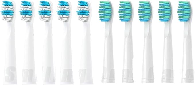 10/20PCS Electric Toothbrush HeadsCompatible for SEAGO SG899/SG507/SG610/SG659/SG917/E1/E2/E3 Vacuum Replacemen Brush Head(Red)