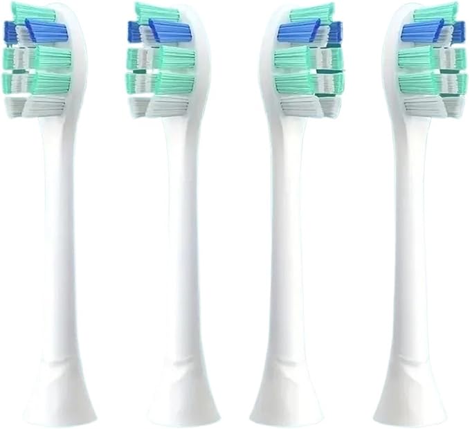 Replacement Toothbrush Heads Compatible with Philips Electric Brush Head 1100 2100 4100 4300 5100 5300 6100 6500 Etc(4pcs)
