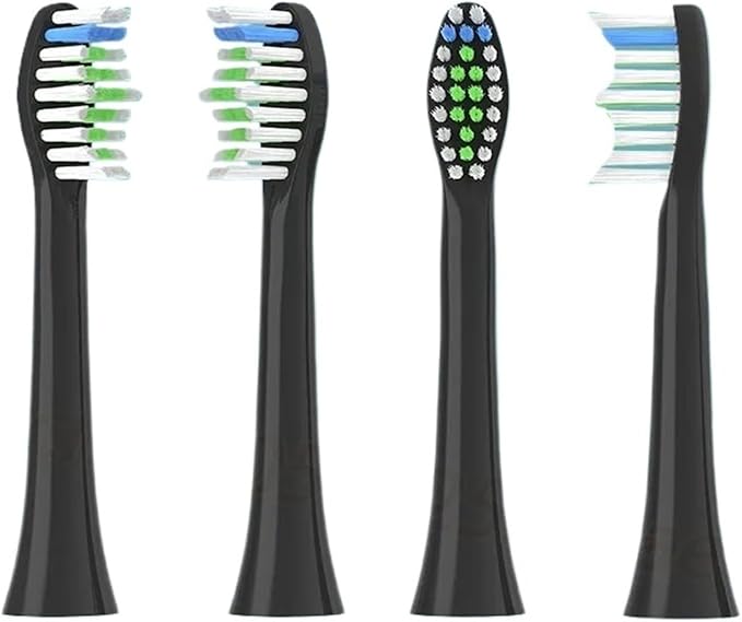 10PCS Replacement Toothbrush Heads Compatible for DOXO D5/D5S/D5Z/D8X/D8Z/D9/D10 Soft Electric(10PCS Black)