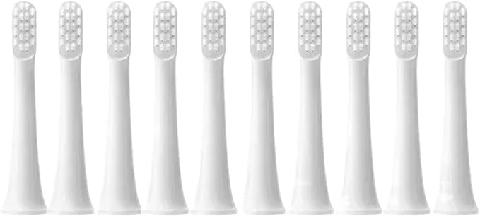 Compatible for 10PCS T100 Replacement Brush Heads Electric Toothbrush Vacuum Soft Bristle Suitable Nozzles(10White)