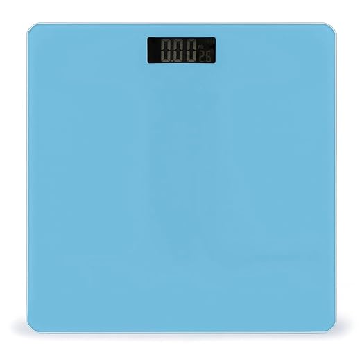 Men's Smart Scale for Body Weight Digital Bathroom Weighing Scale Automatic Switch Energy Saving Scale Light Blue
