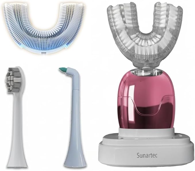 360° U-Shaped Toothbrush Newupgrade Sonic Electric Toothbrushes for Adults Multiple Brush Heads Options IPX7 Waterproof 360° Cleaning Suitable for People with Limited Mobility