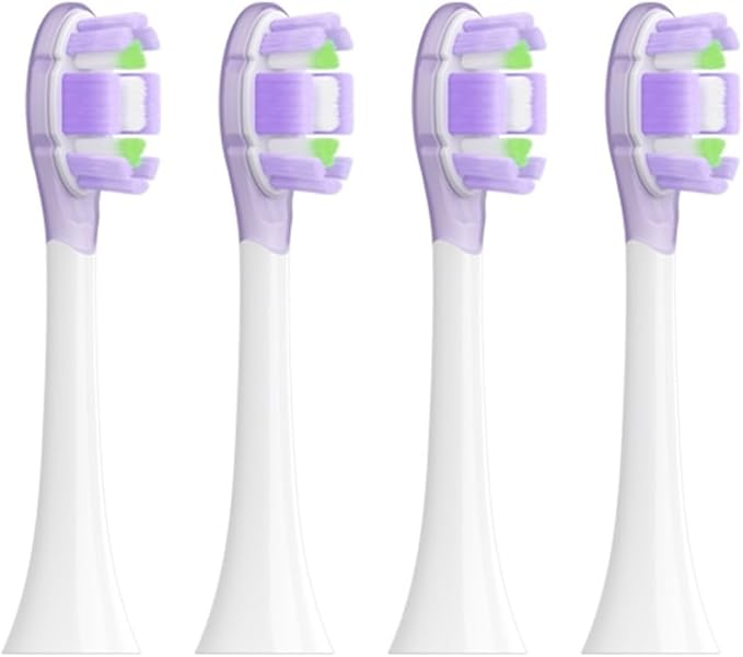 4/8PCS Replacement Brush HeadsCompatible for XIAOMI MIJIA MES609/610 Pro Electric Toothbrush(4 pcs Purple)