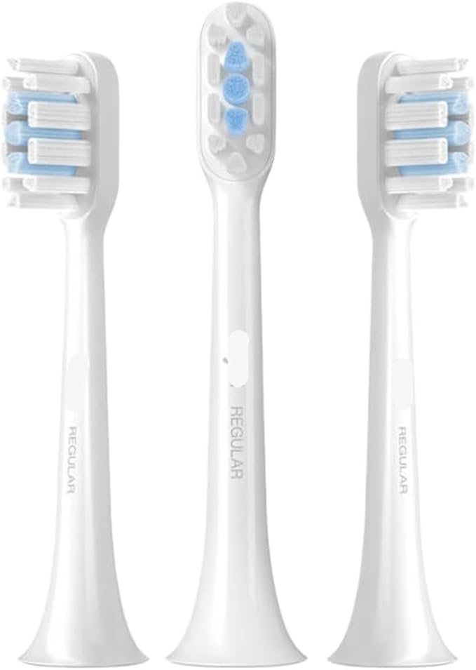 Replacement Tooth Brush Heads Compatible for Xiaomi Mijia T301/ T302 Electric Toothbrush Spare Heads(T301T302 White 3 pcs)
