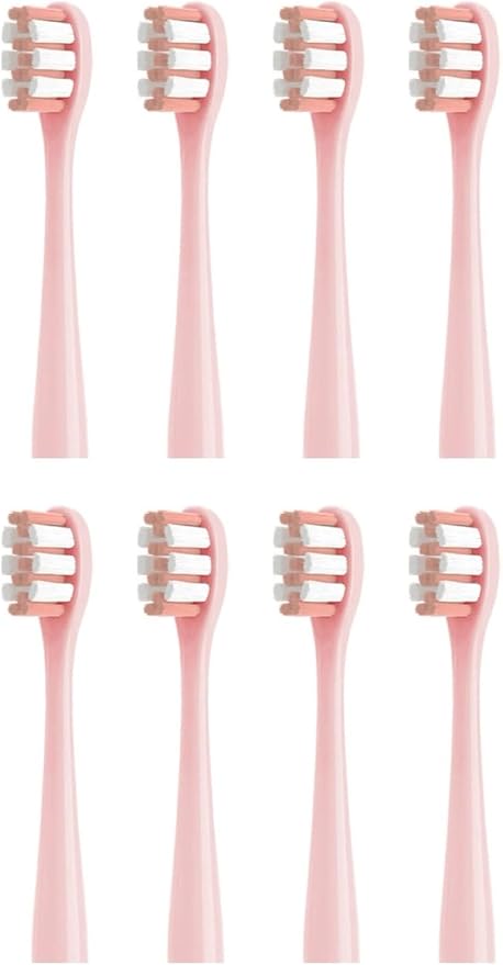 Replacement for Electric Soft Bristle Toothbrush Head(8PINK Clean Type)