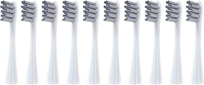 Replacement Brush HeadsCompatible for Oclean X PRO Elite/Flow/F1/One/X/All Series Sonic Electric Toothbrush Dupont Blue Green Soft Bristle(10 Grey)