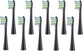 Compatible for Replaceable Electric Toothbrush Brush Heads for X/X PRO/ Z1/ F1/One/Air 2/SE Soft Bristle Nozzles(10pcs Black)
