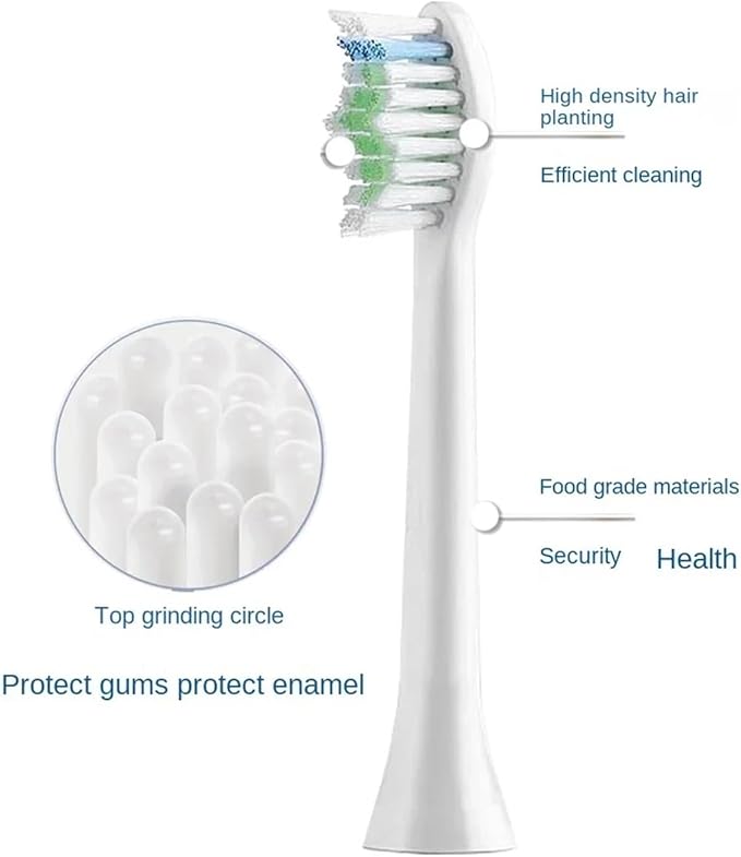 12 Pieces Toothbrush Replacement Heads Fit Compatible for T1 Y1 Head Bristle Color Change Hair