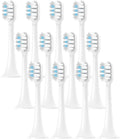 Replacement Brush Head Compatible with XIAOMI MIJIA T300/T500/T700 Sonic Electric Toothbrush Heads Soft Bristle Nozzle Deep Clean(12 pcs White Blue)