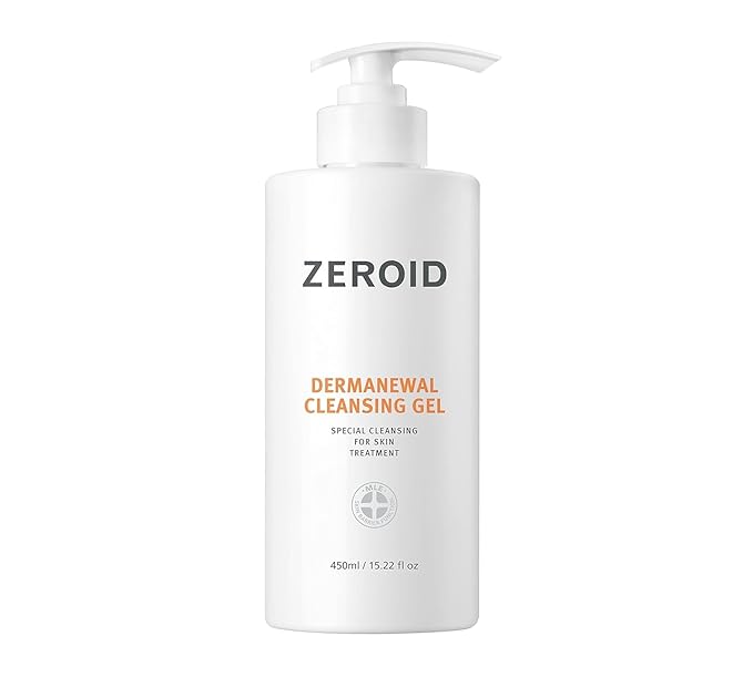 ZEROID | Dermanewal Cleansing Gel | Hydrating Face and Body Wash | Moisturizing Korean Shower Gel | Body Care for Women &amp Men | Korean Bath Products | Body Care Skin Treatments | 15.22 fl oz (450m