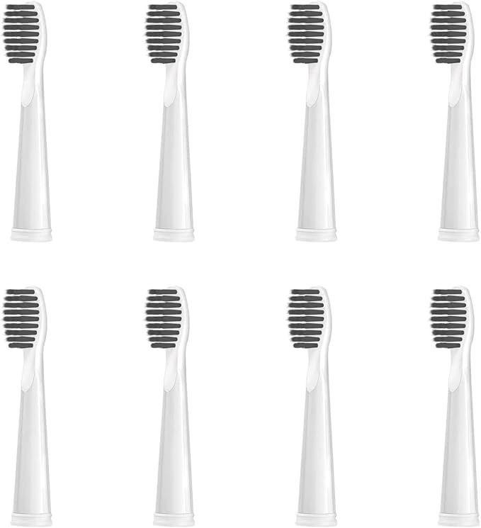 Electric Toothbrush Replacement Heads Compatible WithCompatible for SEAGO SG910/507/958/515/949/575/5514/8/16pcs(8pcs White Care)