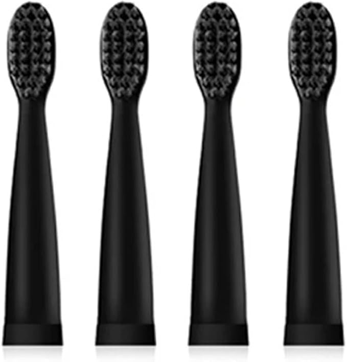 8pcs Electric Toothbrush Head Sonic Soft Tooth Brush Replacement Sensitive Compatible for J110 / J209(Black)