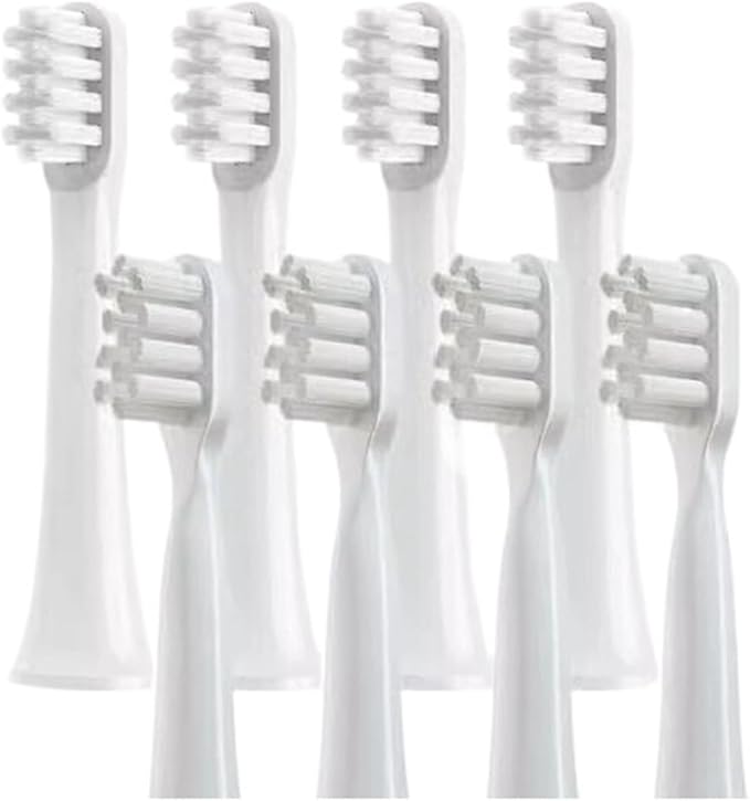 8Pcs Standard Clean and Sensitive Toothbrush HeadsCompatible for T100 Mi Smart Electric Replacement(8 Assorted (White))