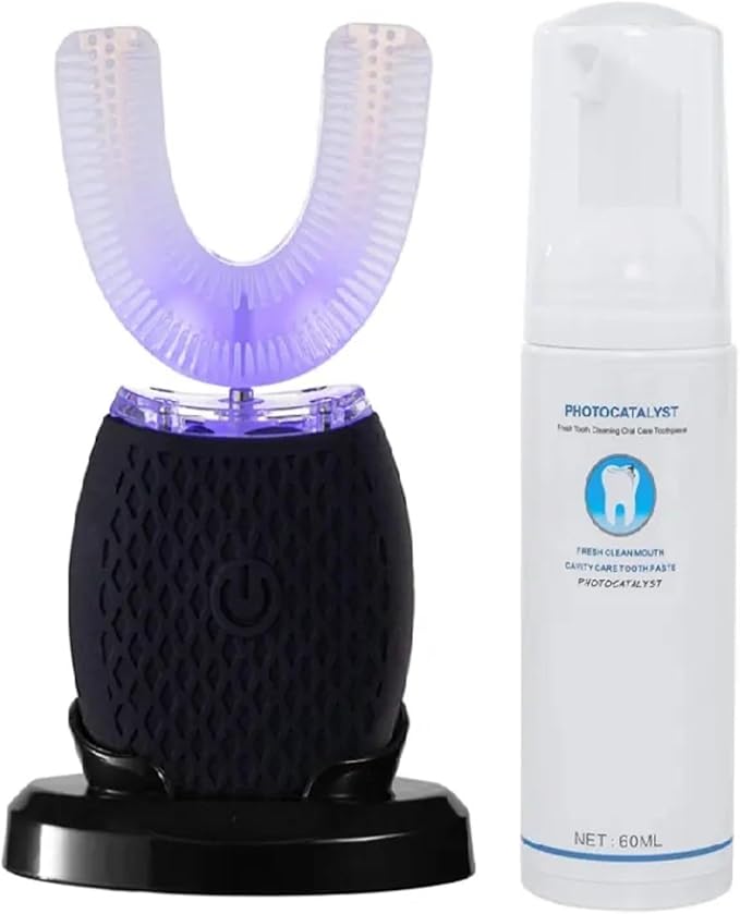 VIDECOR 360 Degrees Intelligent u-Shaped ultrasonic Automatic Sonic Electric Teeth whitening Toothbrush