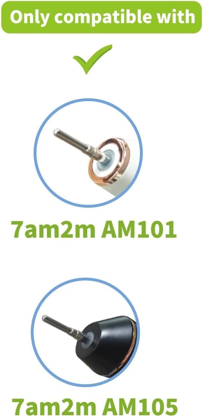 Compatible for with 7AM2M AM101/AM105-5 Pack Soft Bristle Electric Toothbrush Heads Premium Replacement Accessory