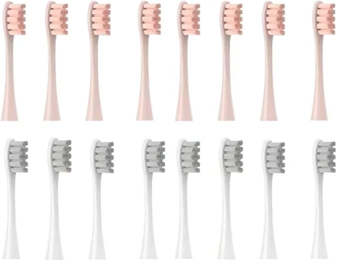 Replacement Brush HeadsCompatibility for Oclean X/X PRO/Air 2 /SE / Z1/ F1(8grey 8pink)