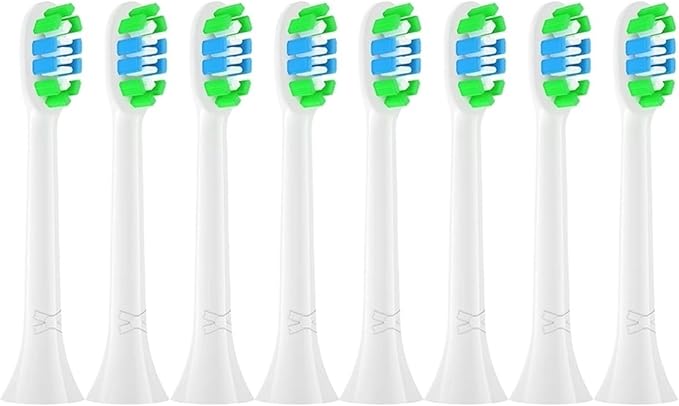 4/8pcs Replacement Toothbrush Heads Compatible with Philips Sonicare Soft Electric Brush Head 4100 6500 6100(8PCS Green)