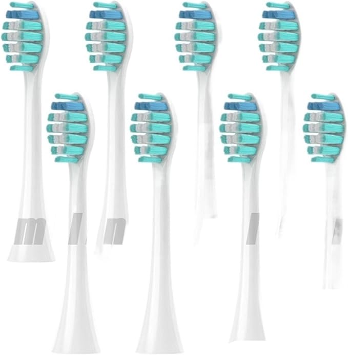 Compatible for Sonicool Electric Toothbrush Head 051B Cleaning Replacement Bristle Brush Heads Nozzles(8PCS White)
