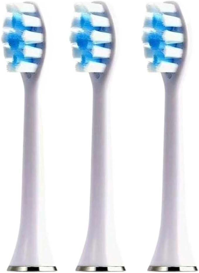 Replacement Toothbrush HeadsCompatible for Revyline RL010 Electric Accessories Soft Cleaning Bristle Nozzles(Ivory)