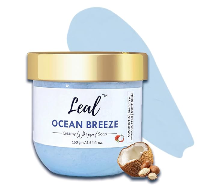 BEMT Whipped Cream Soap – Ocean Breeze Scent Moisturizing Body Wash with Shea Butter &amp Coconut Oil Gentle Cleansing Bath Soap for Men &amp Women – 160 g
