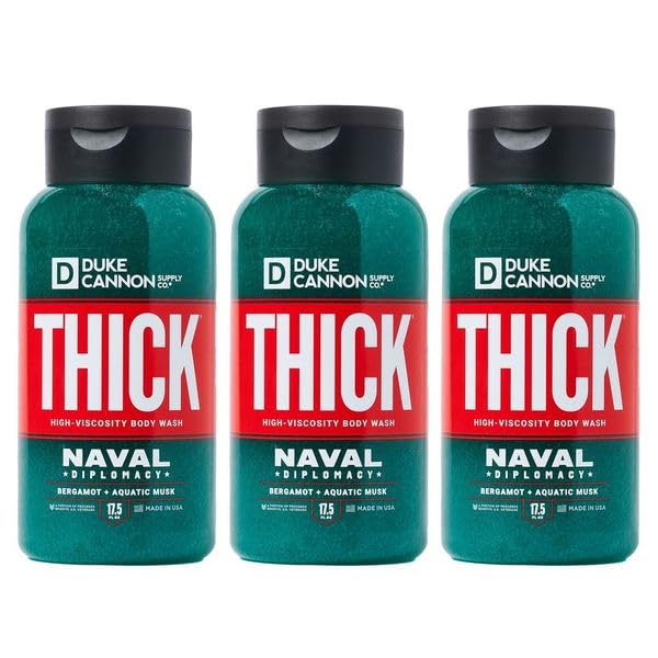 Duke Cannon Supply Co. THICK High-Viscosity Body Wash for Men - Smells Like Naval Supremacy 17.5 Fl Oz 3PACK
