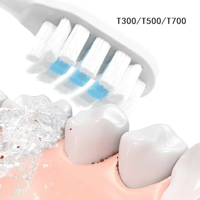 4 Pcs/Pack Electric Toothbrush Replacement Heads Compatible for XIAOMI MIJIA T300/T500/T700 Soft Bristle Nozzle Deep Clean Tooth Brush Head