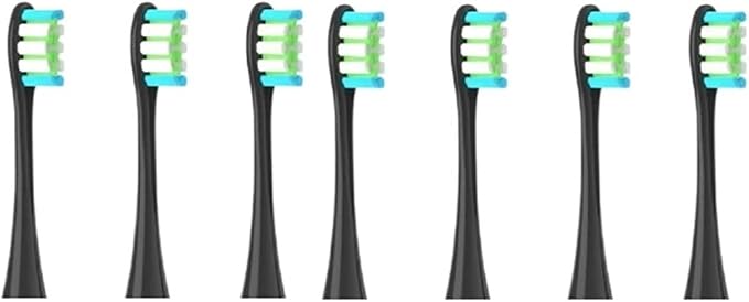 Brush Heads for Soft Toothbrush Bristle 7pcs Replacement(7pcs Black)