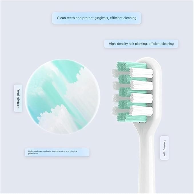 Compatible for 16PCS C1/C2/C3/E0/E3/E5/S7/S03 Tooth Brush Replacement Head Bristle Nozzle Vacuum