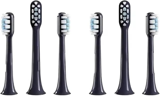 Compatible for Xiaomi Mijia T301 T302 Sonic Smart Electric Toothbrush Head Brush Spare Pack Replacement Parts(6 pcs Blue)