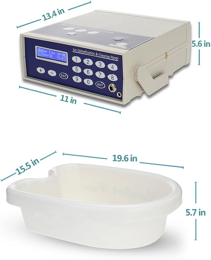Ionic Detox Foot Bath Machine with Tub Ionic Foot Spa Detox Machine for Home Use Negative Ion Foot Detox Spa with 2 Arrays Easy to Use Safe &amp Effective for Relaxation &amp Body Cleansing