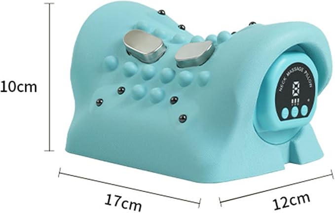 Cordless Electric Traction Neck MassagerMulti-Purpose Neck Massager PillowDeep Tissue Neck Shoulder Pain Relief Relaxer Ergonomic Portable Heated Vibration Neck Stretcher Cervical Pillow