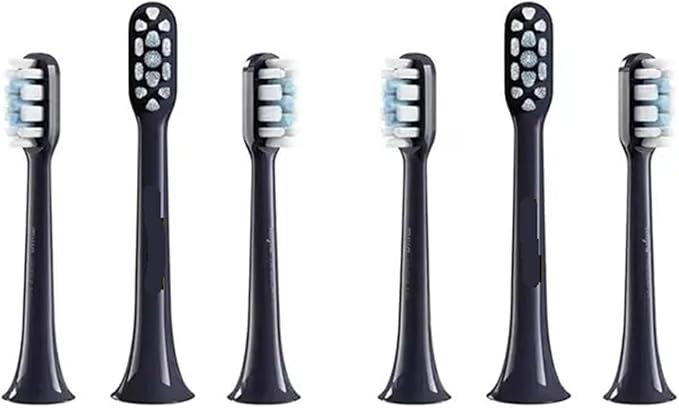 Compatible for Mijia Electric Toothbrush Head T100 T200 T300 T301 T302 T700 Replacement Heads Soft Bristle Brush(6pcs Blue T301 T302)