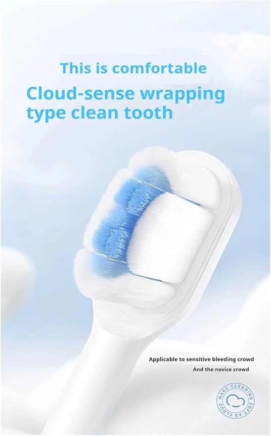 Compatible for SOOCAS X3S/X3U Replacement Toothbrush Heads x3pro/D2/D3S/D5 Tooth Brush Head(2 Soft White)