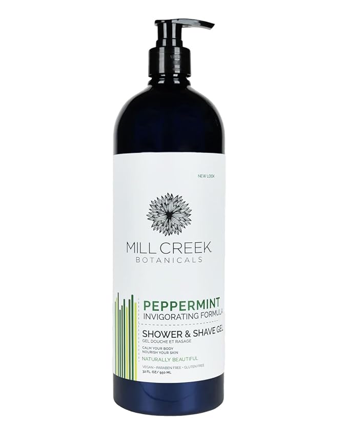 Mill Creek 2 in 1 Shower and Shave Gel 32 oz (Peppermint)