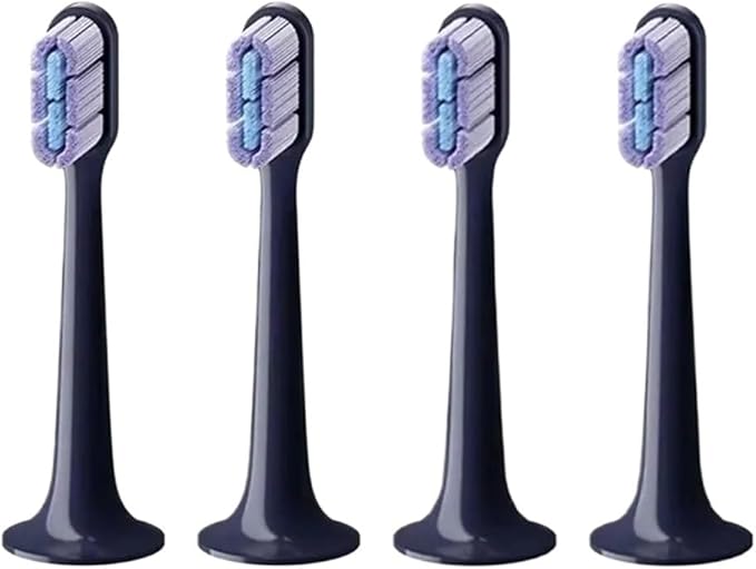 Compatible For Mijia Toothbrush Head T700 Sonic Electric Toothbrush Waterproof Soft Health Replacement Soft Bristles Brush Head(4 pcs)